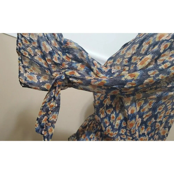 Lovestitch Chiffon Flower Print Dress Ruffled - Picture 7 of 12